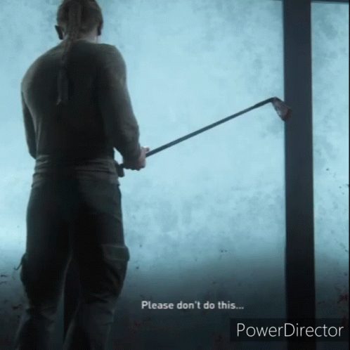Man Holding Stick Saying Please Don't Do This GIF