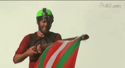 Man Holding Stick Up With Weirdb.com GIF