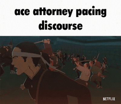 Man Holding Sword Ace Attorney Pacing Discourse GIF