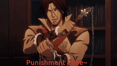 Man Holding Sword And Chains Punishment Time GIF