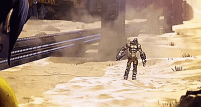 Man Holding Sword In Desert GIF