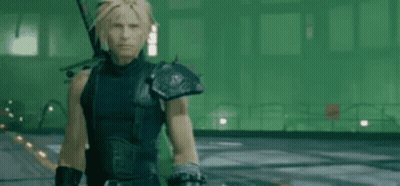 Man Holding Sword In Green Room GIF