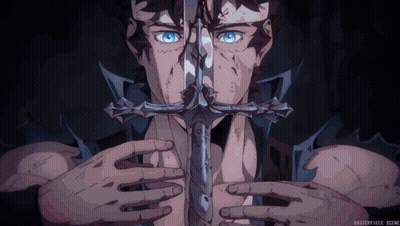 Man Holding Sword Masterpiece Scene GIF