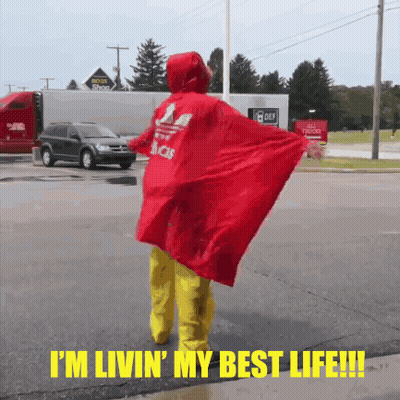 Man Holding Sword Saying Life Is Good Here GIF