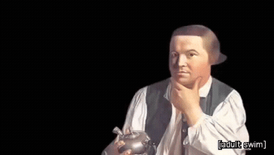 Man Holding Teapot Saying Stay Away From My Senpai GIF