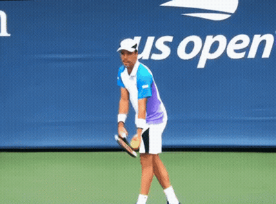Man Holding Tennis Racket GIF