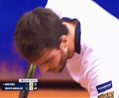 Man Holding Tennis Racquet In Front Of Break Point #2 Screen GIF