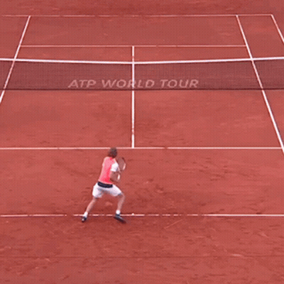 Man Holding Tennis Racquet GIF