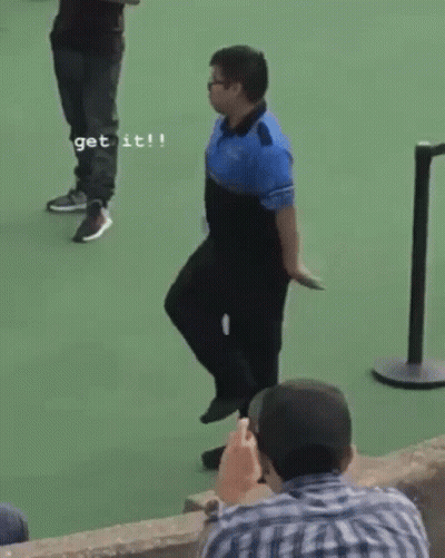 Man Holding Tennis Racquet Saying Get It GIF