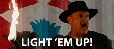 Man Holding Torch Light Em Up GIF