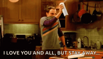 Man Holding Towel Saying I Love You And All But Stay Away GIF