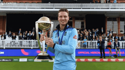 Man Holding Trophy England Jersey GIF