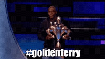 Man Holding Trophy #Goldenterry GIF