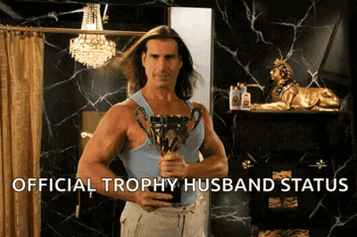 Man Holding Trophy Official Trophy Husband Status GIF