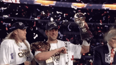 Man Holding Trophy With NFL Logo GIF
