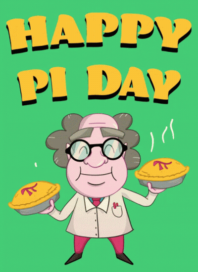 Man Holding Two Pies Happy Pi Day GIF