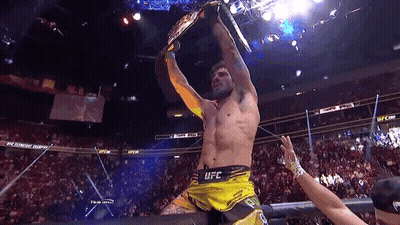 Man Holding UFC Championship Belt GIF