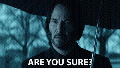 Man Holding Umbrella Are You Sure GIF