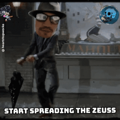 Man Holding Umbrella Saying Start Spreading The Zeuss GIF