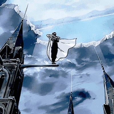 Man Holding White Cloth In Sky GIF