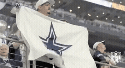Man Holding White Flag With Blue Star GIF