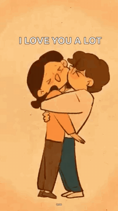 Man Holding Woman And Kissing GIF