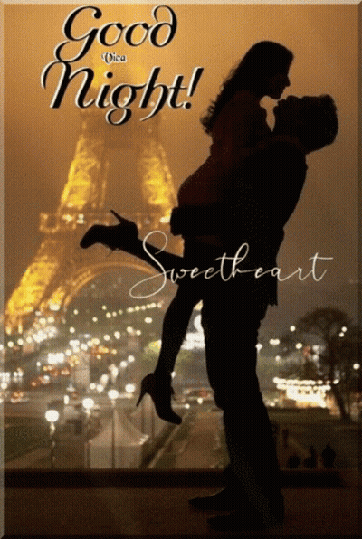 Man Holding Woman Good Night Sweetheart GIF