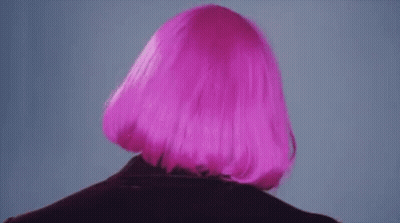 Man Holding Woman's Hair, Yellow Dress Woman Watching GIF