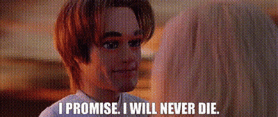 Man Holding Woman's Hand Promises I Will Never Die GIF