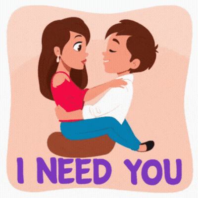 Man Holding Woman Saying I Need You GIF