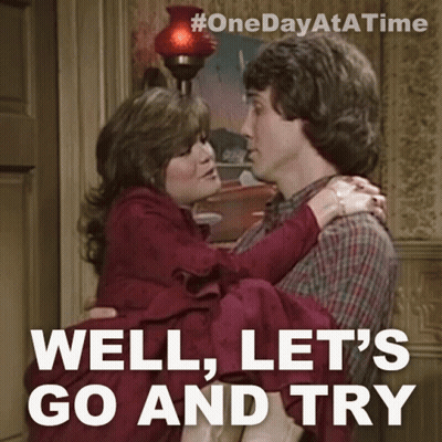 Man Holding Woman Saying Well Let's Go And Try GIF