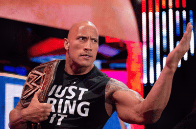Man Holding Wrestling Belt In Just Ring It Shirt GIF