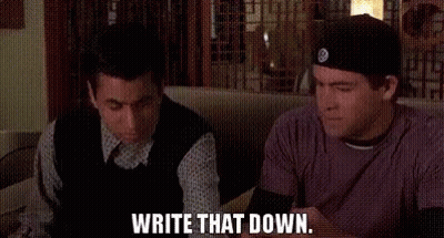 Man Holding Write That Down Paper GIF