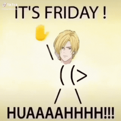 Man Holding Yellow Object It's Friday Huaaahhhh GIF