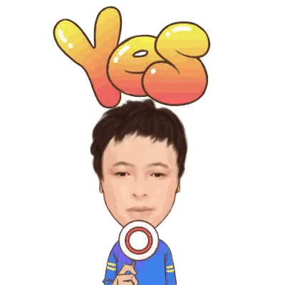 Man Holding Yes Sign Sticker