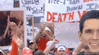 Man Holds Sign Saying Death GIF