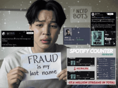 Man Holds Sign Saying Fraud Is My Last Name GIF