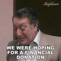 Man Hoping For Financial Donation GIF