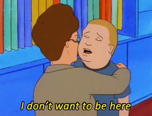 Man Hugging Another Man Saying I Don't Want to Be Here