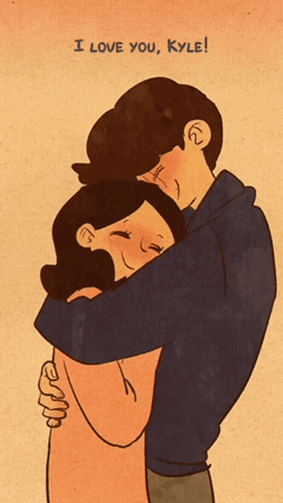 Man Hugging Woman I Love You Kyle GIF