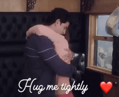 Man Hugging Woman Saying Hug Me Tightly GIF