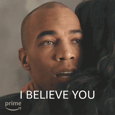 Man Hugging Woman Saying I Believe You GIF