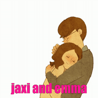 Man Hugging Woman With Names Jaxi And Emma GIF