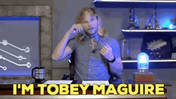 Man Impersonating Tobey Maguire GIF