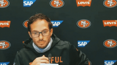 Man In 49Ers Sweatshirt Talking GIF