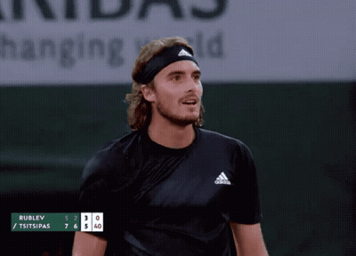 Man In Adidas Headband And Black Shirt Smiling GIF