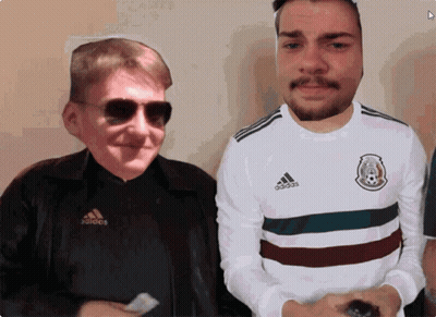 Man In Adidas Shirt Next To Man In Sunglasses GIF