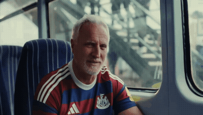 Man In Adidas Shirt Sitting GIF