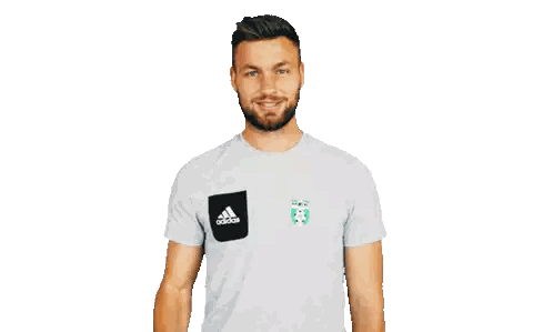Man In Adidas T-Shirt Smiling Sticker