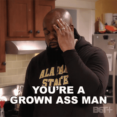 Man in Alabama State Shirt Says You're a Grown Ass Man in a Kitchen